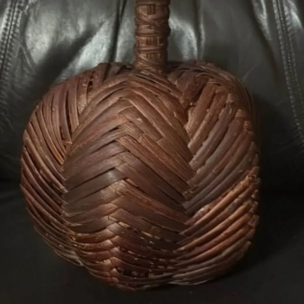 Woven Wicker Decorative Pumpkin